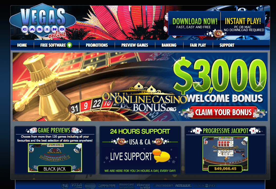 Vegas Casino Online Free Bonus